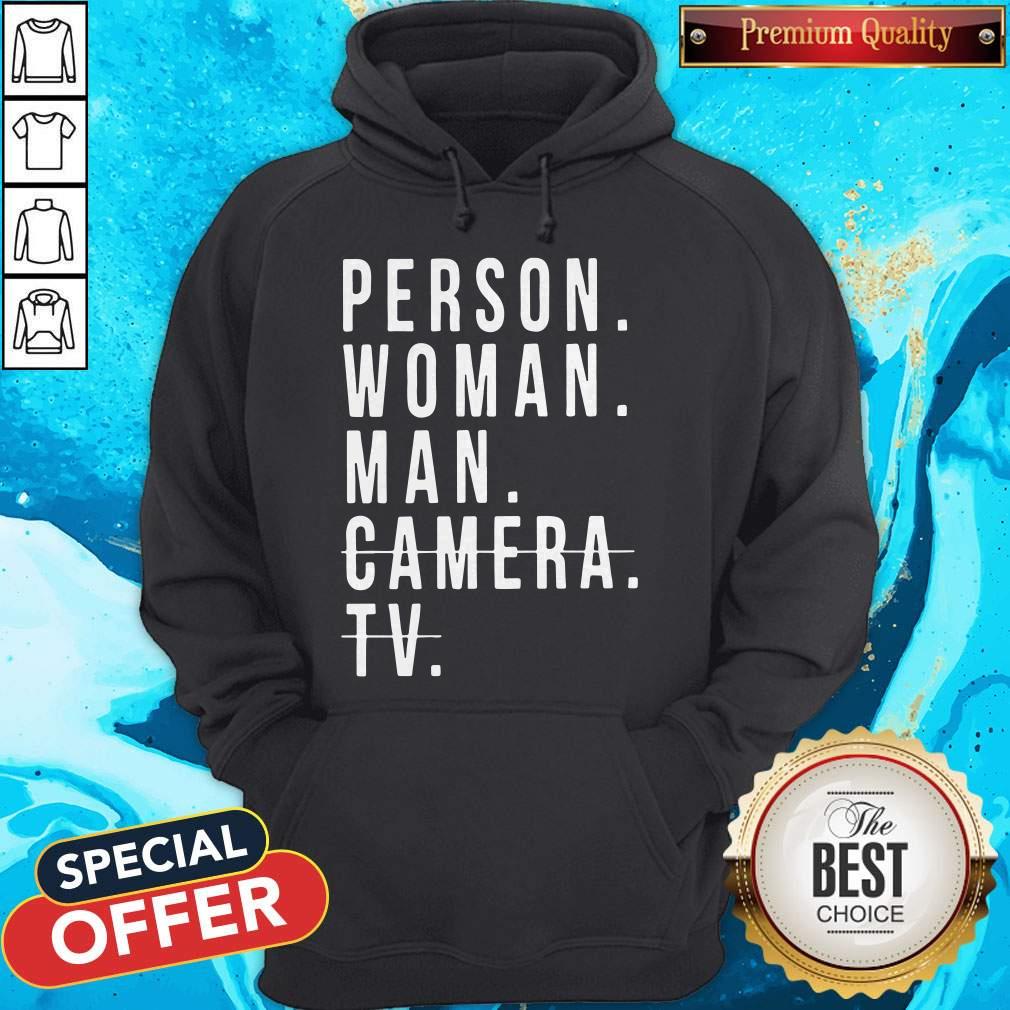 Person Woman Man Camera TV Trump Cognitive Test Shirt - Image 3