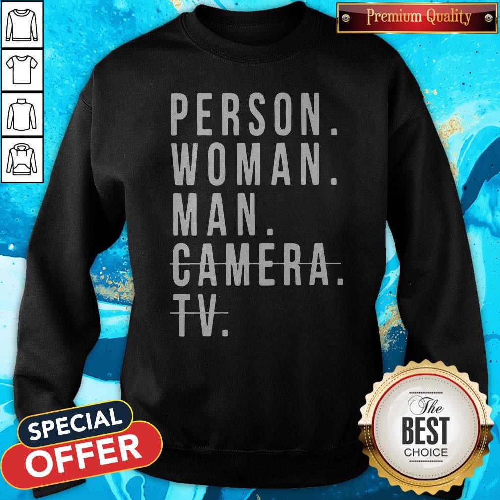Person Woman Man Camera TV Trump Cognitive Test Shirt - Image 5