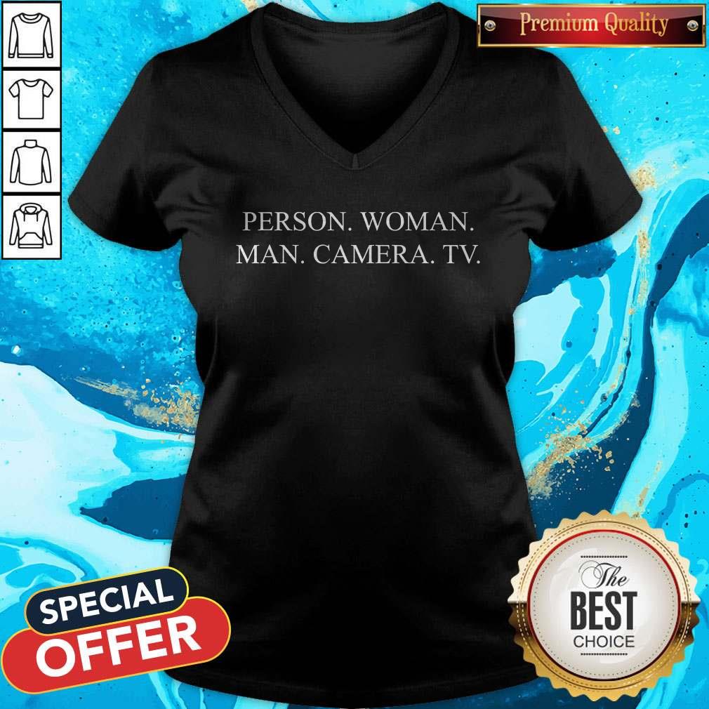Person Woman Man Camera TV Impeach Anti 45 Shirt - Image 4