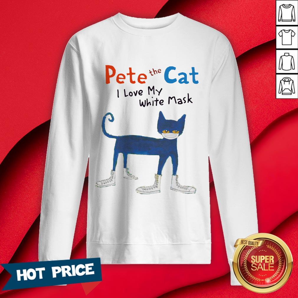 Pete The Cat I Love My White Mask Shirt - Image 4
