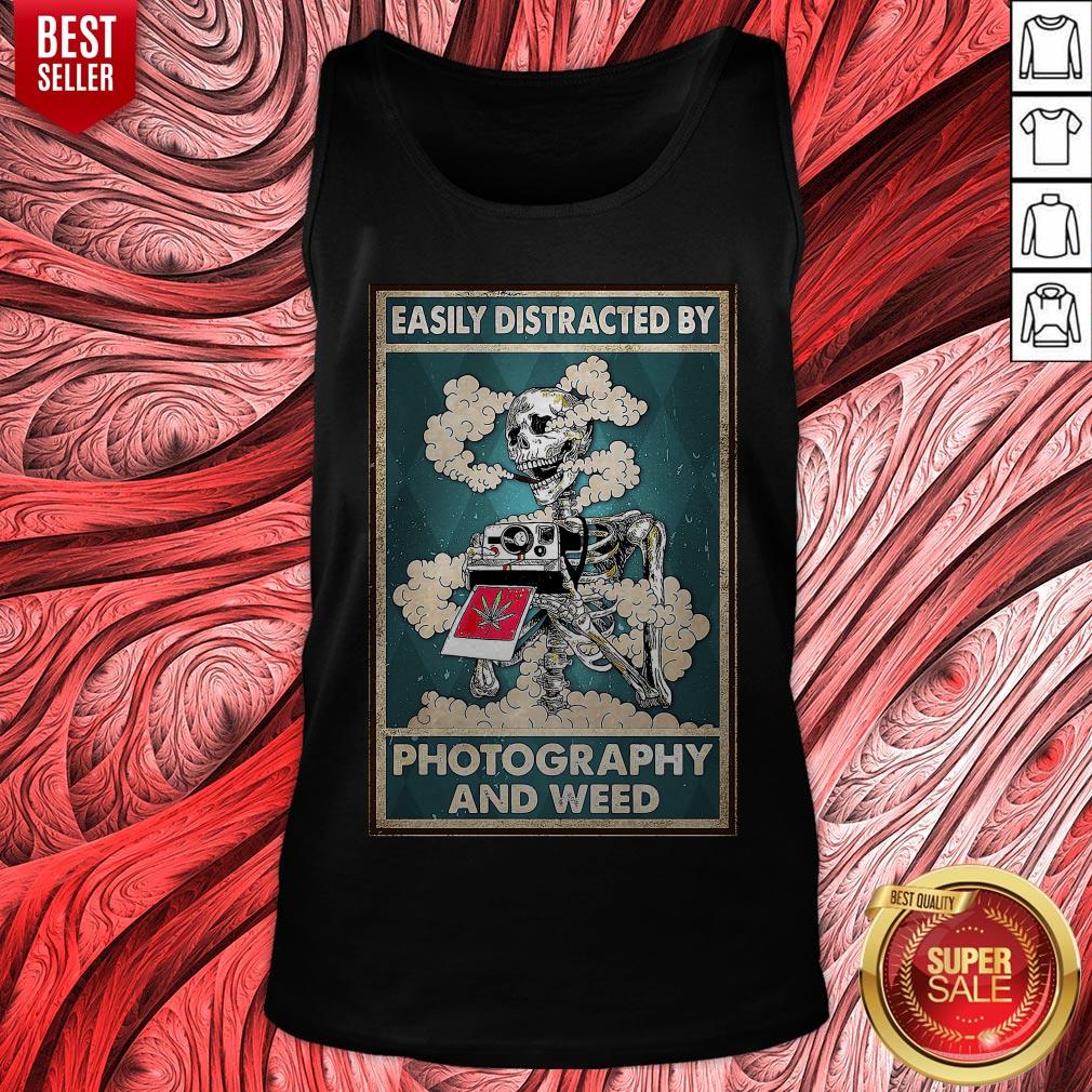 Photographer Easily Distracted By Photography And Weed Shirt - Image 2