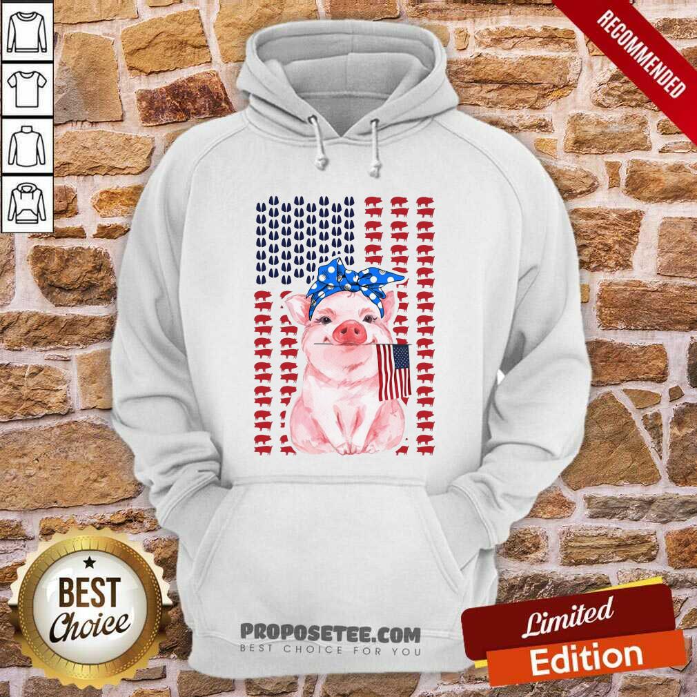 Pig American Flag Independence Day Shirt - Image 2