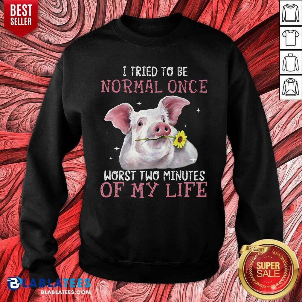 Pig I Tried To Be Normal Once Of My Life Shirt - Image 4