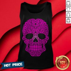 Alternative view of Pink Swirling Sugar Skull T-Shirt