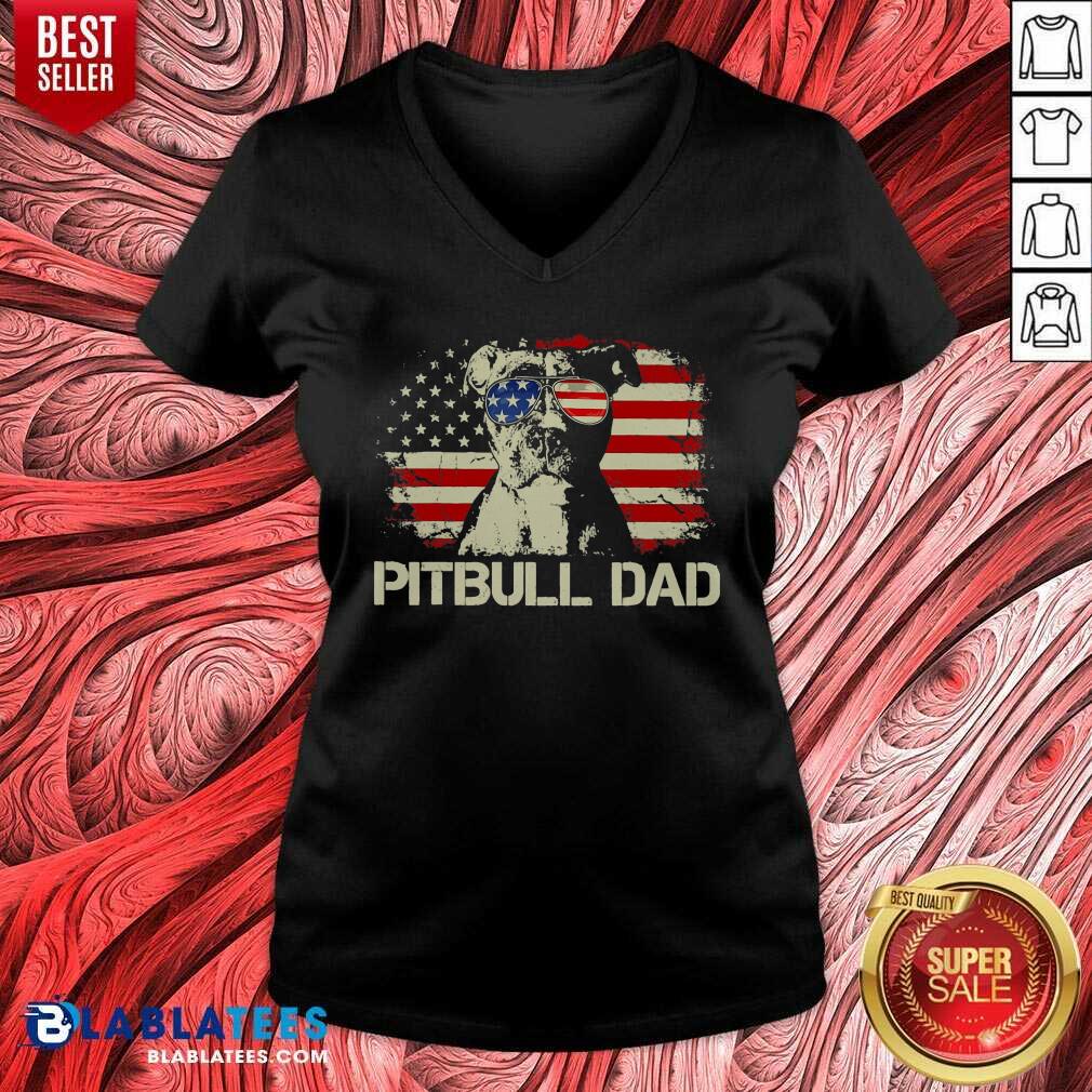 Pitbull Dad 4th Of July Shirt - Image 2
