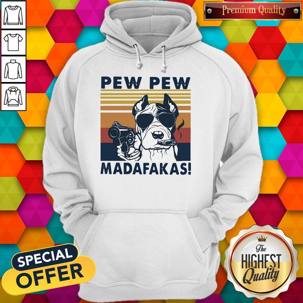 Pitbull Smoke Pew Pew Madafakas Vintage Shirt - Image 3