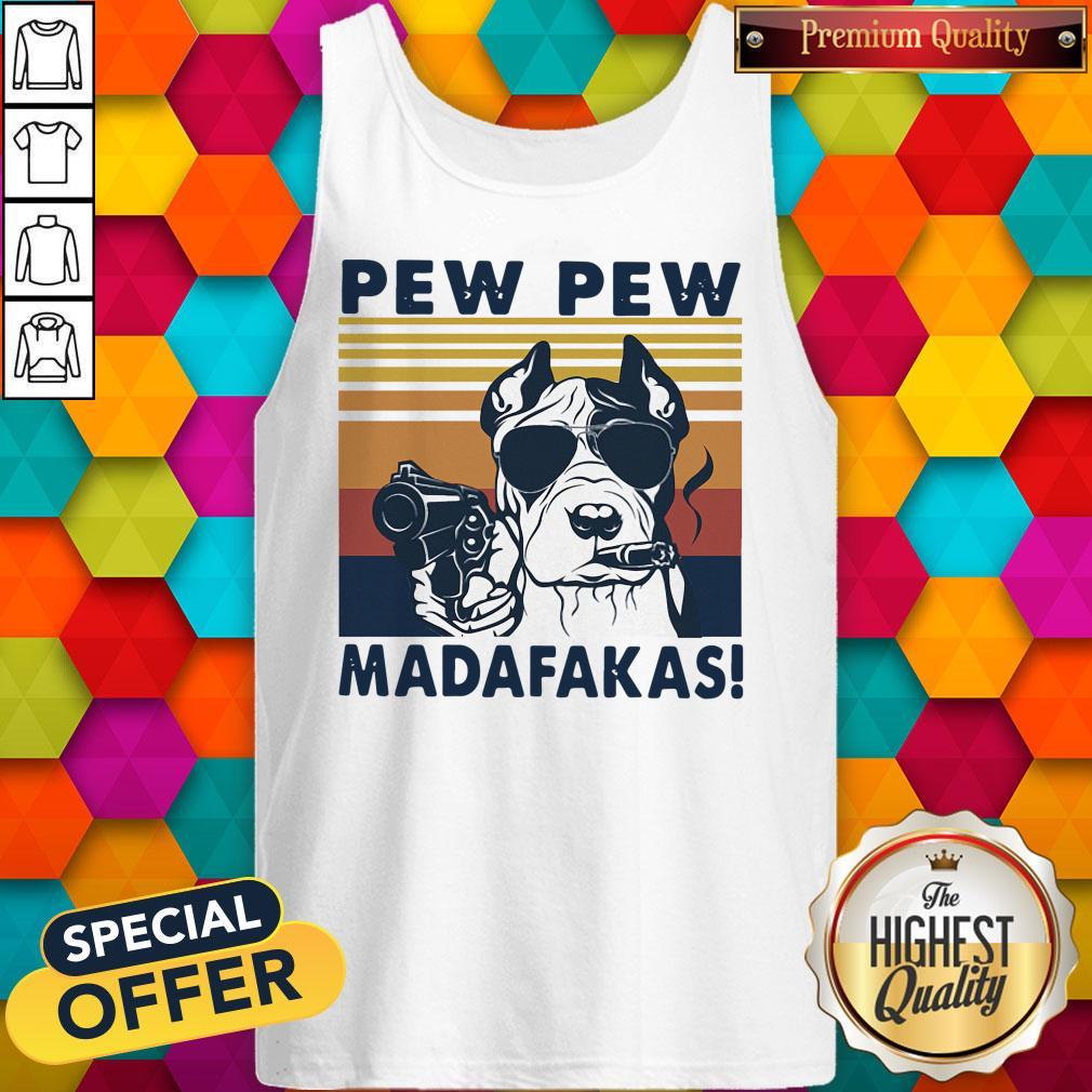 Pitbull Smoke Pew Pew Madafakas Vintage Shirt - Image 5