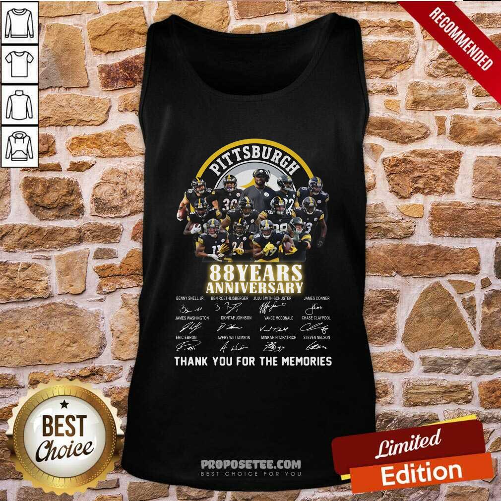 Pittsburgh Steelers 88 Years Anniversary Thank You For The Memories Signatures Shirt - Image 4