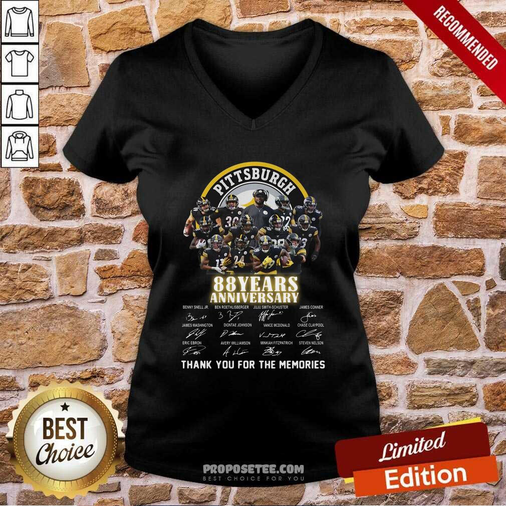 Pittsburgh Steelers 88 Years Anniversary Thank You For The Memories Signatures Shirt - Image 3