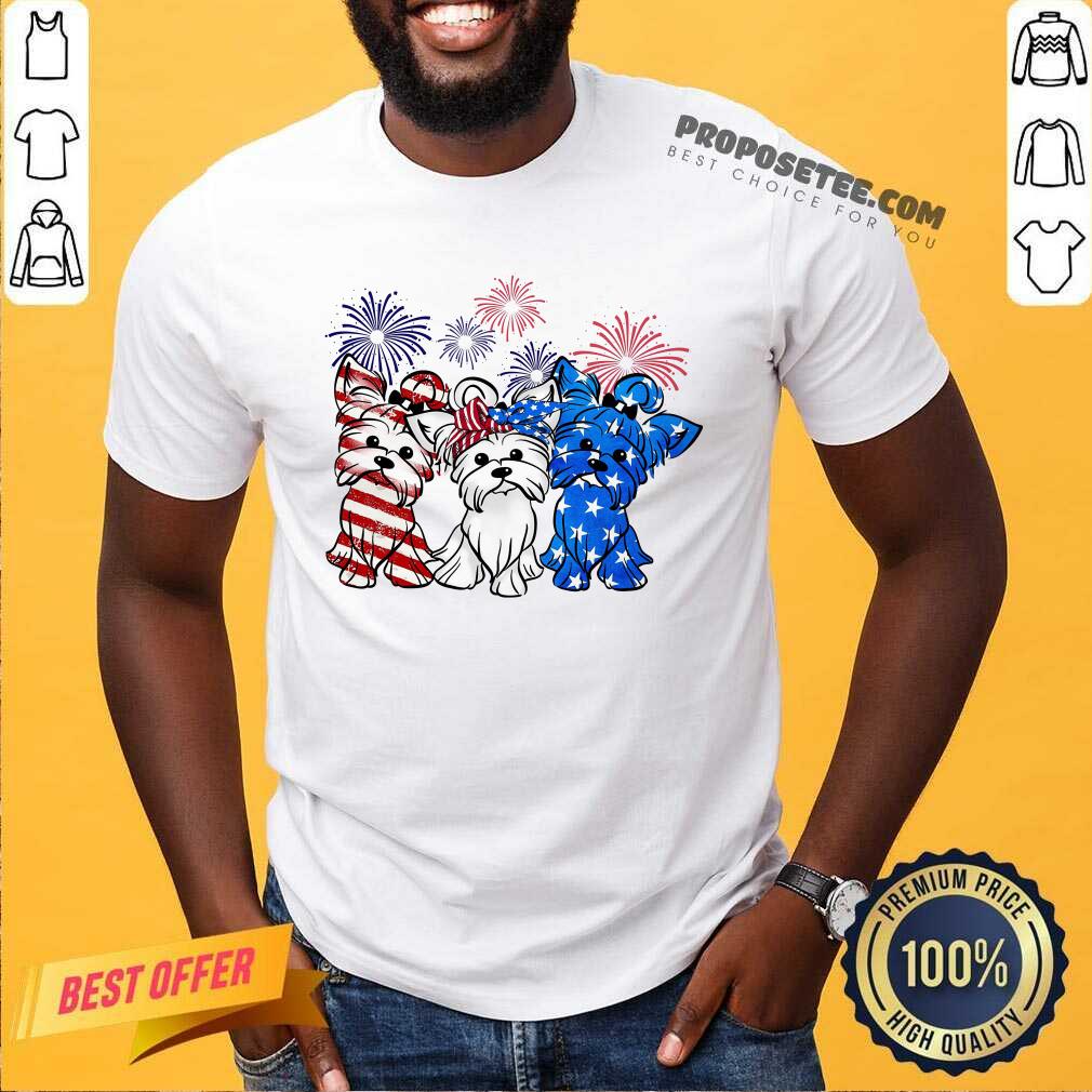 Pomeranian Dog USA Flag 4th Of July Shirt
