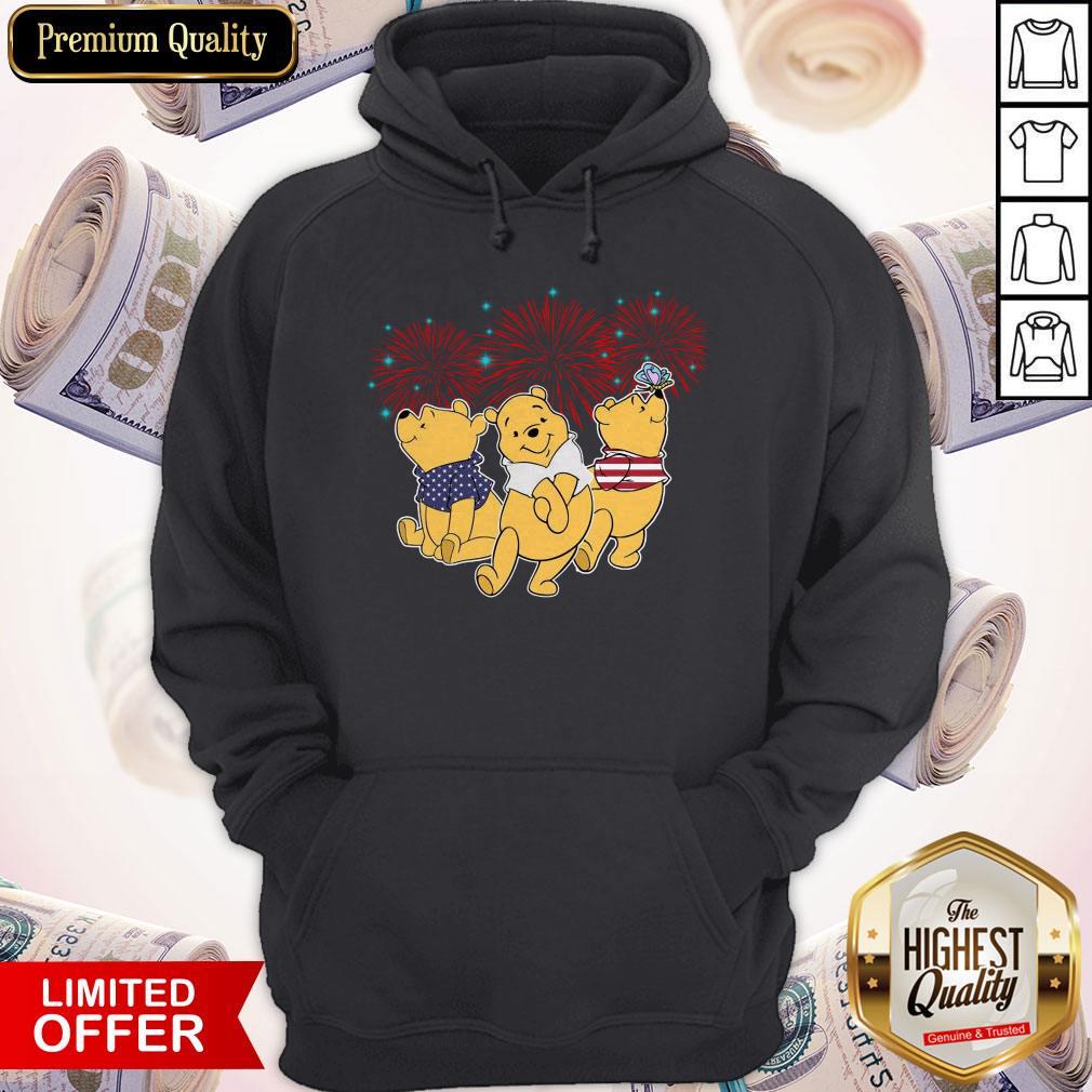 Pooh Disney Happy The 4th Of July Merica American Flag Independence Day Shirt - Image 5