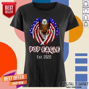 Alternative view of Pop Eagle American Flag Est 2020 Shirt