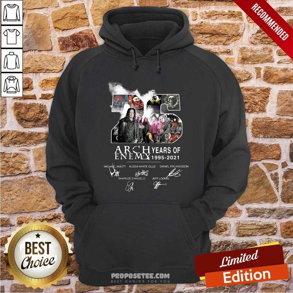 Premium 26 Years Of Arch Enemy 1995 2021 Signatures Shirt - Image 2