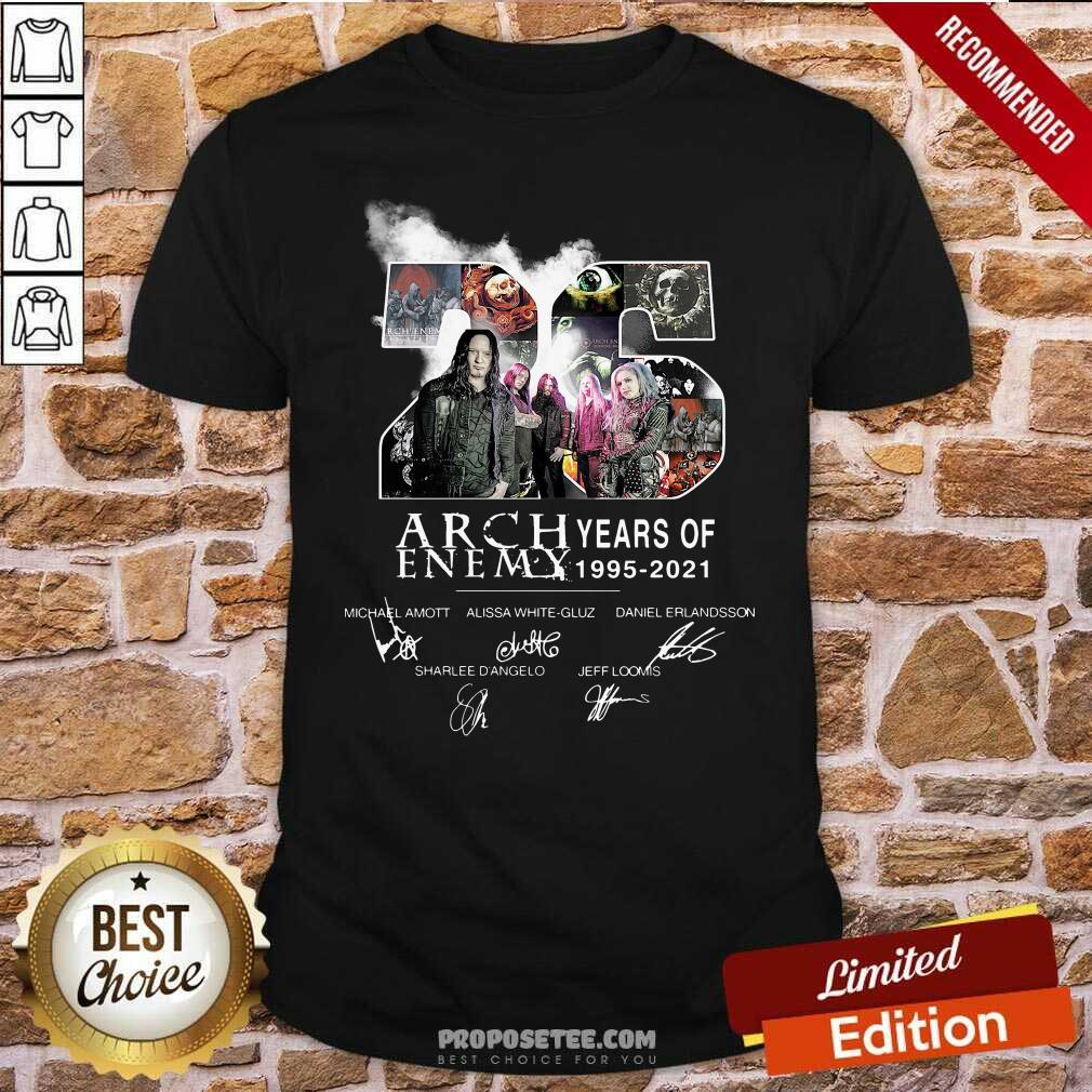 Premium 26 Years Of Arch Enemy 1995 2021 Signatures Shirt