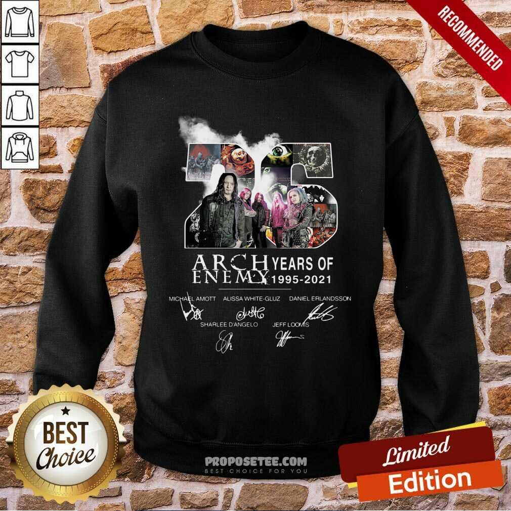 Premium 26 Years Of Arch Enemy 1995 2021 Signatures Shirt - Image 5