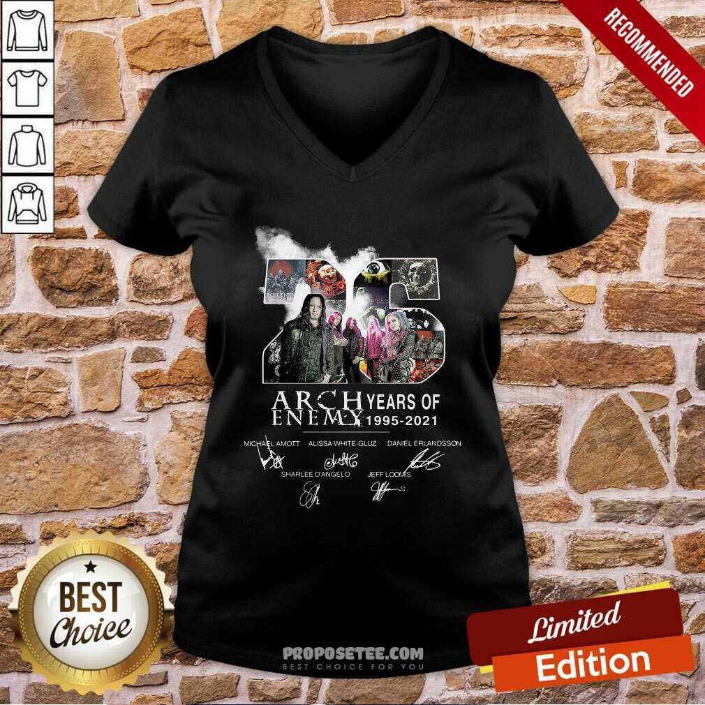 Premium 26 Years Of Arch Enemy 1995 2021 Signatures Shirt - Image 3