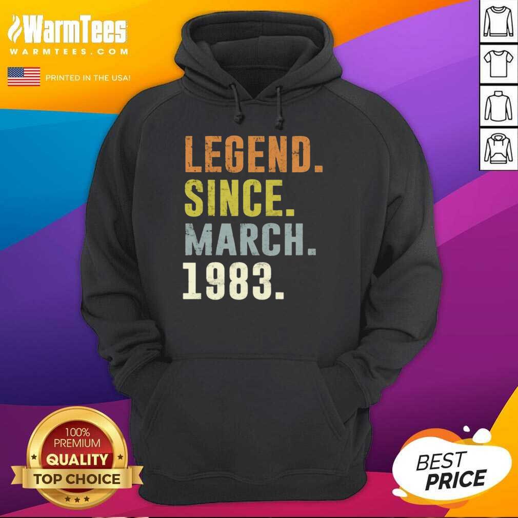 Premium 38th Retro Birthday Vintage Legend Since 1983 Shirt - Image 2