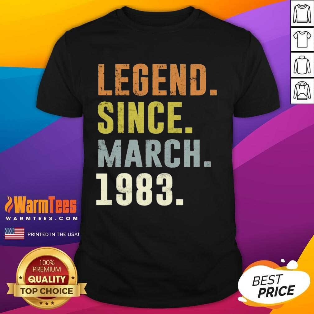 Premium 38th Retro Birthday Vintage Legend Since 1983 Shirt
