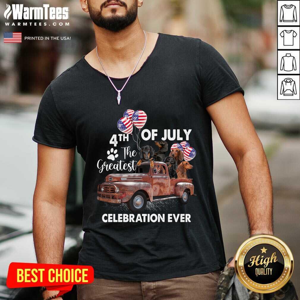 Premium 4th Of July The Greatest Celebration Ever Dachshund Shirt - Image 5