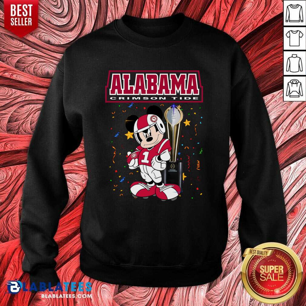 Premium Alabama Crimson Tide Mickey Mouse Shirt - Image 4