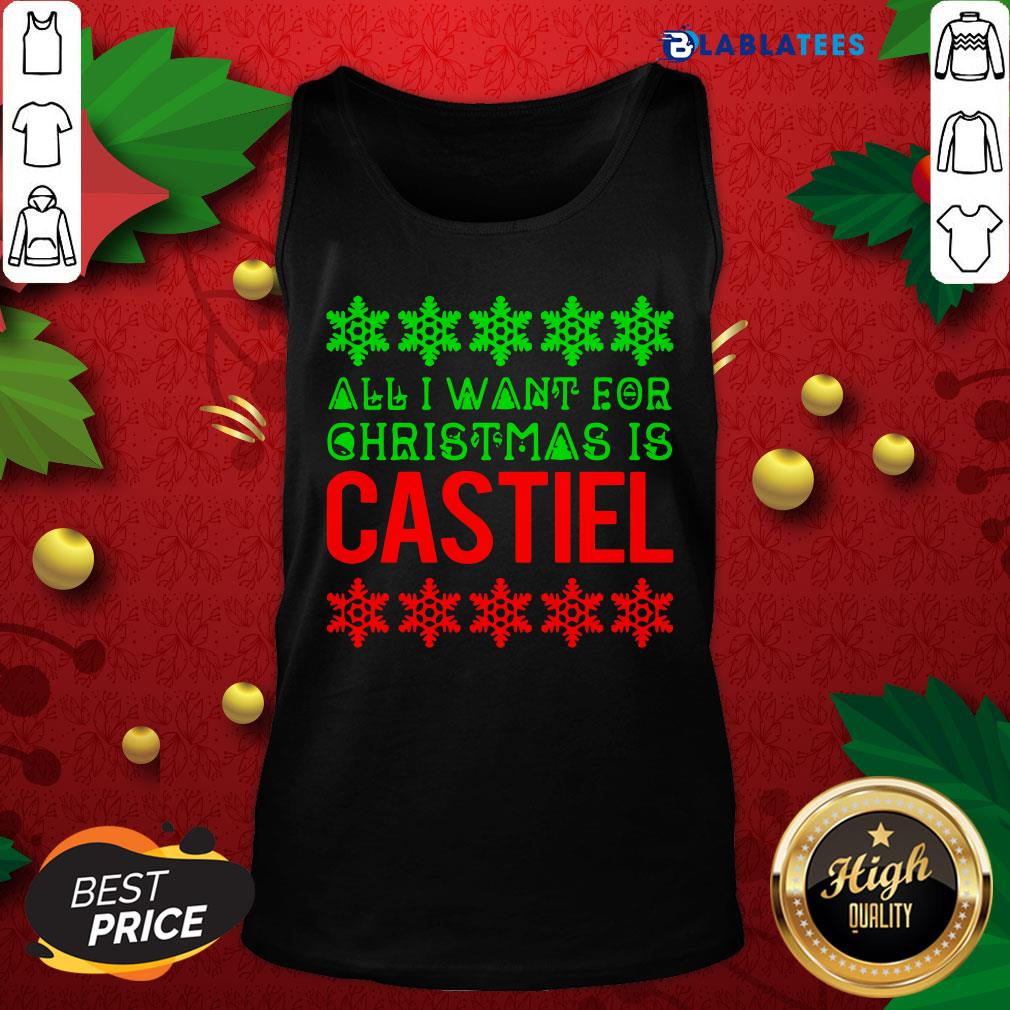 Premium All I Want For Christmas Is Castiel Shirt - Image 5