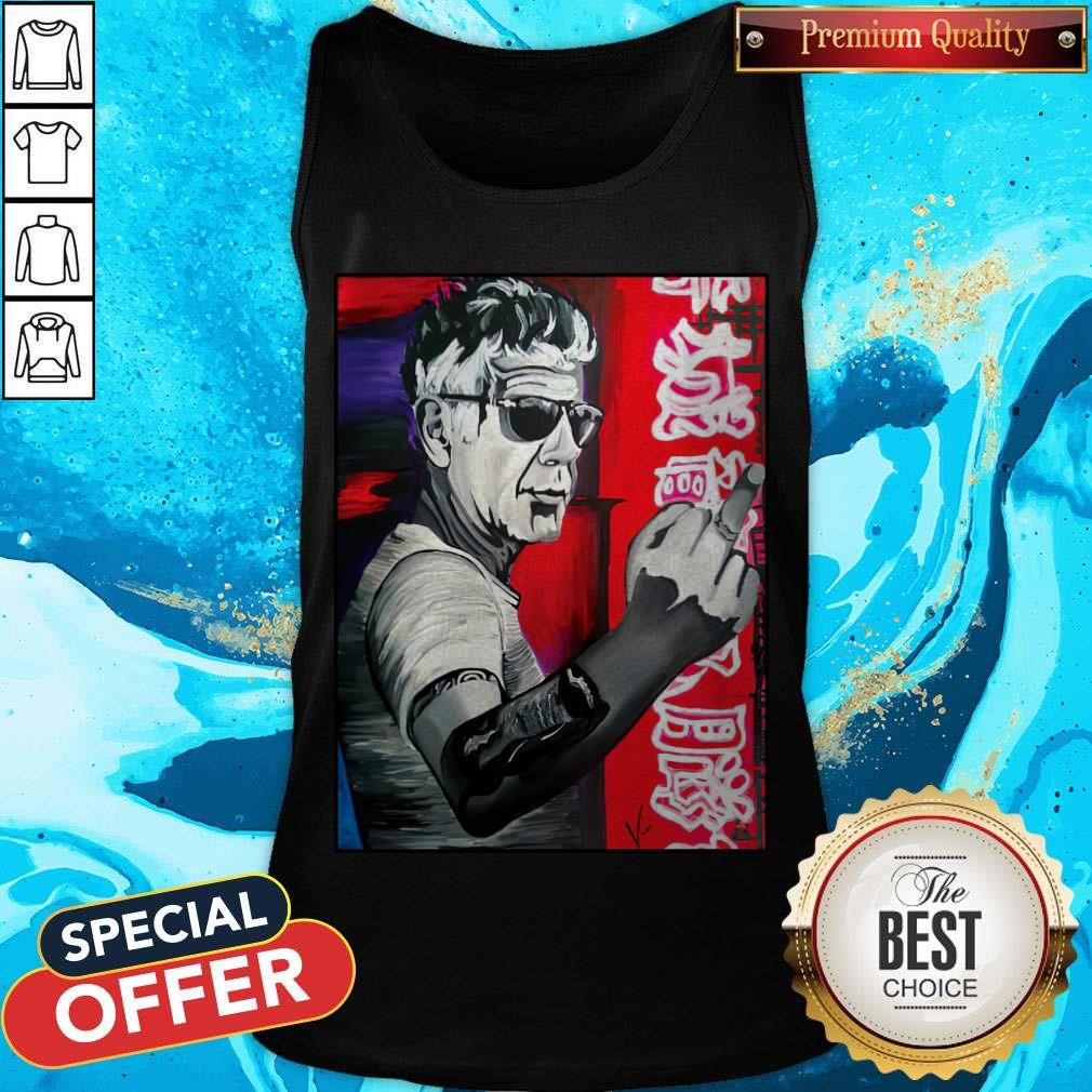 Premium Anthony Bourdain Fuck Middle Finger Shirt - Image 3
