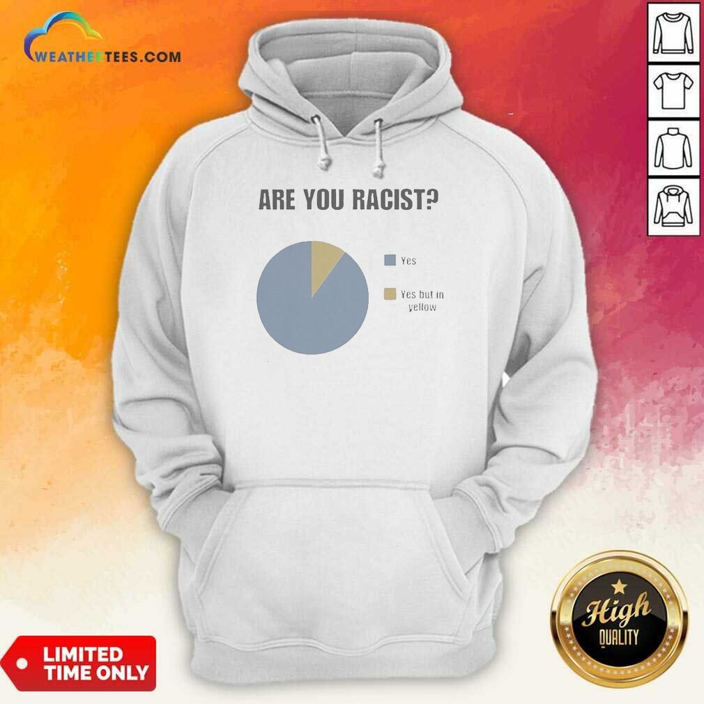 Premium Are You Racist Yes Yes Put In Yellow Pie Chart Graphic Shirt - Image 2