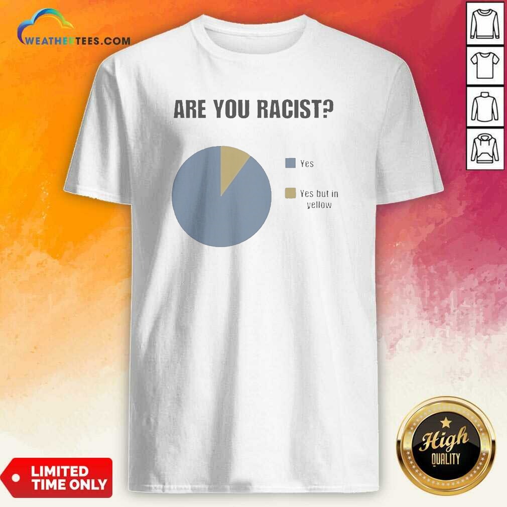 Premium Are You Racist Yes Yes Put In Yellow Pie Chart Graphic Shirt