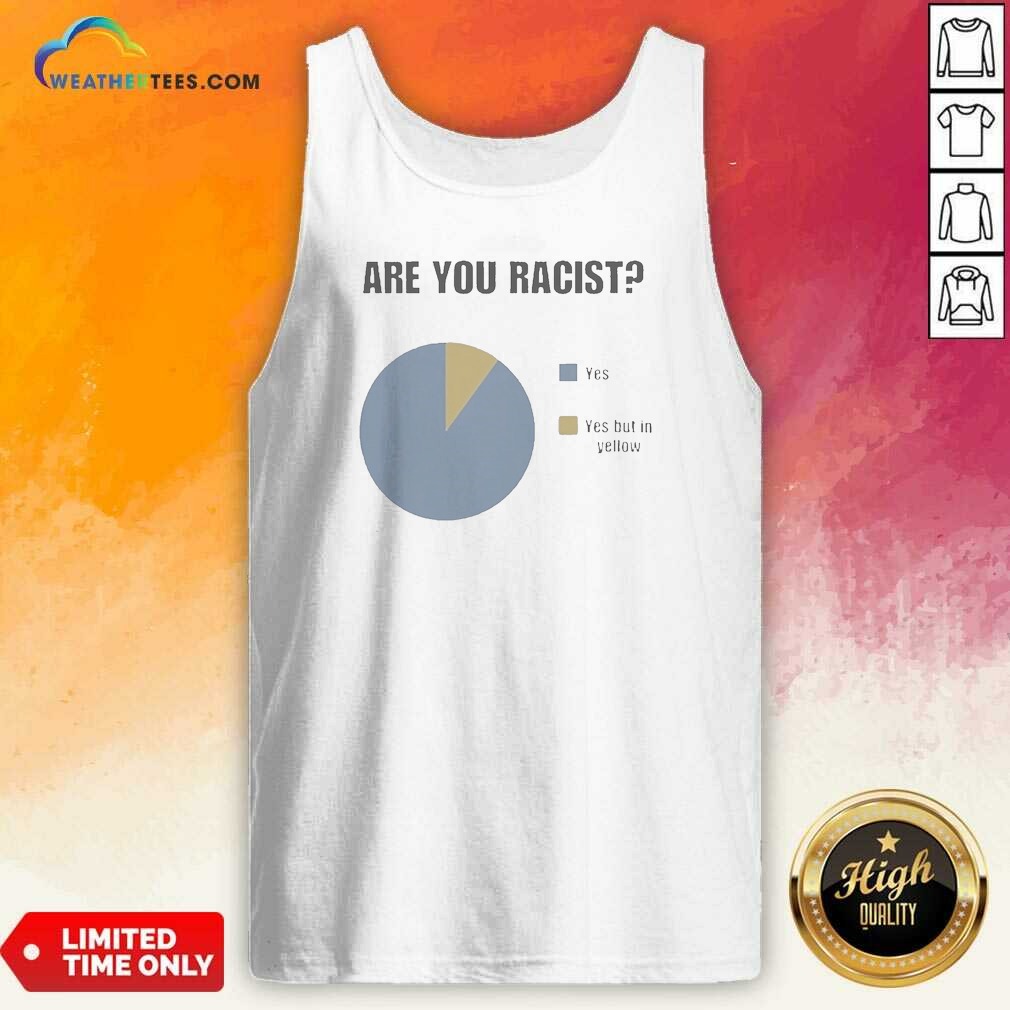 Premium Are You Racist Yes Yes Put In Yellow Pie Chart Graphic Shirt - Image 4