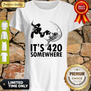 Premium Astronaut Moon It’s 420 Somewhere Shirt