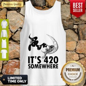 Alternative view of Premium Astronaut Moon It’s 420 Somewhere Shirt
