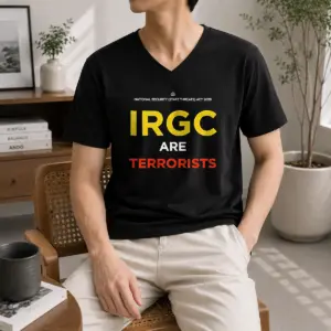 Alternative view of Premium Awesome IRGC Are Terrorists National Security State Threats Act 2026 Shirt
