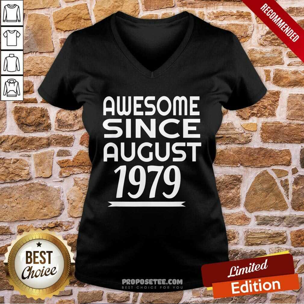 Premium Awesome Since August 1979 Shirt - Image 3
