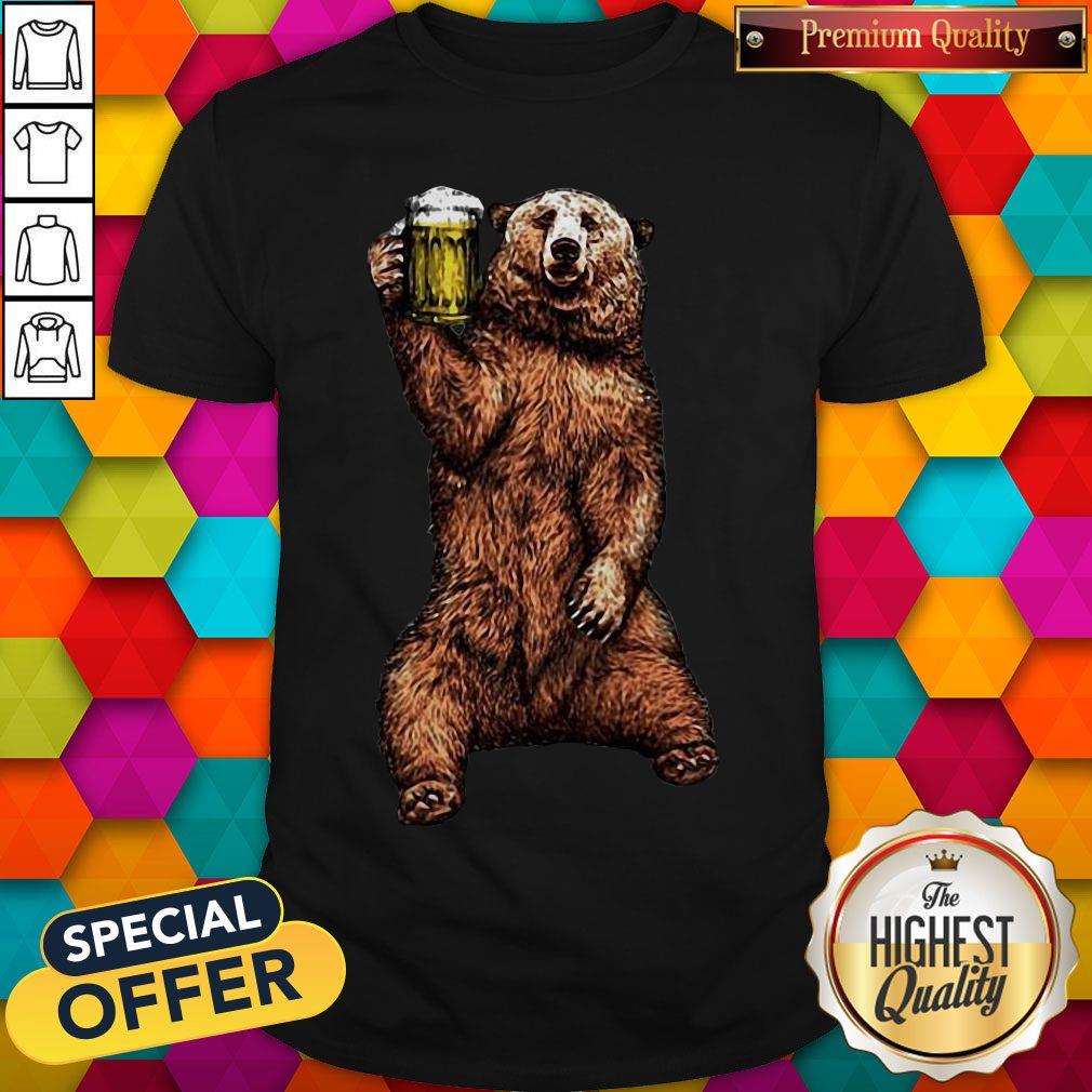 Premium Bear Drinking Beer Shirt