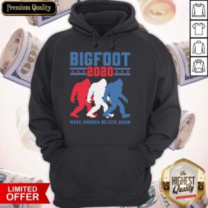 Alternative view of Premium Bigfoot 2020 Make America Believe Again Shirt