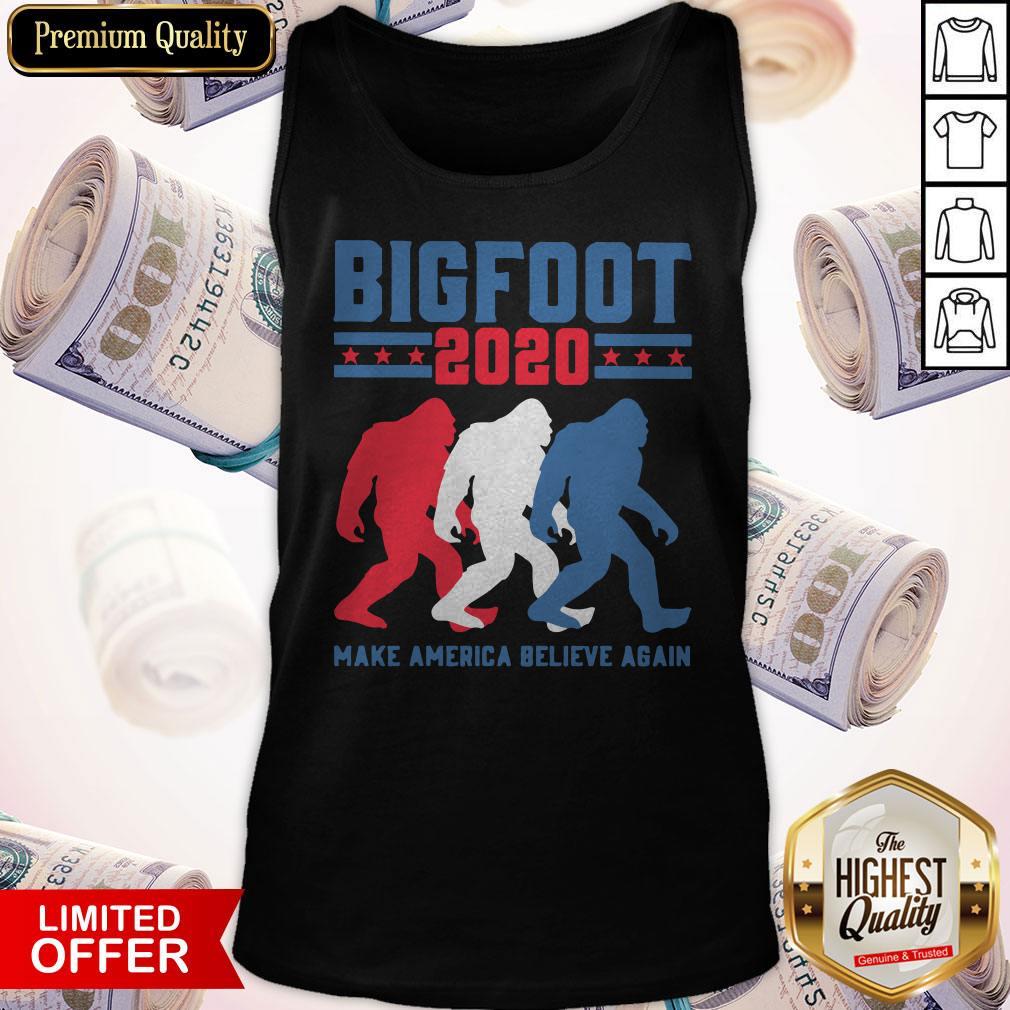 Premium Bigfoot 2020 Make America Believe Again Shirt - Image 4