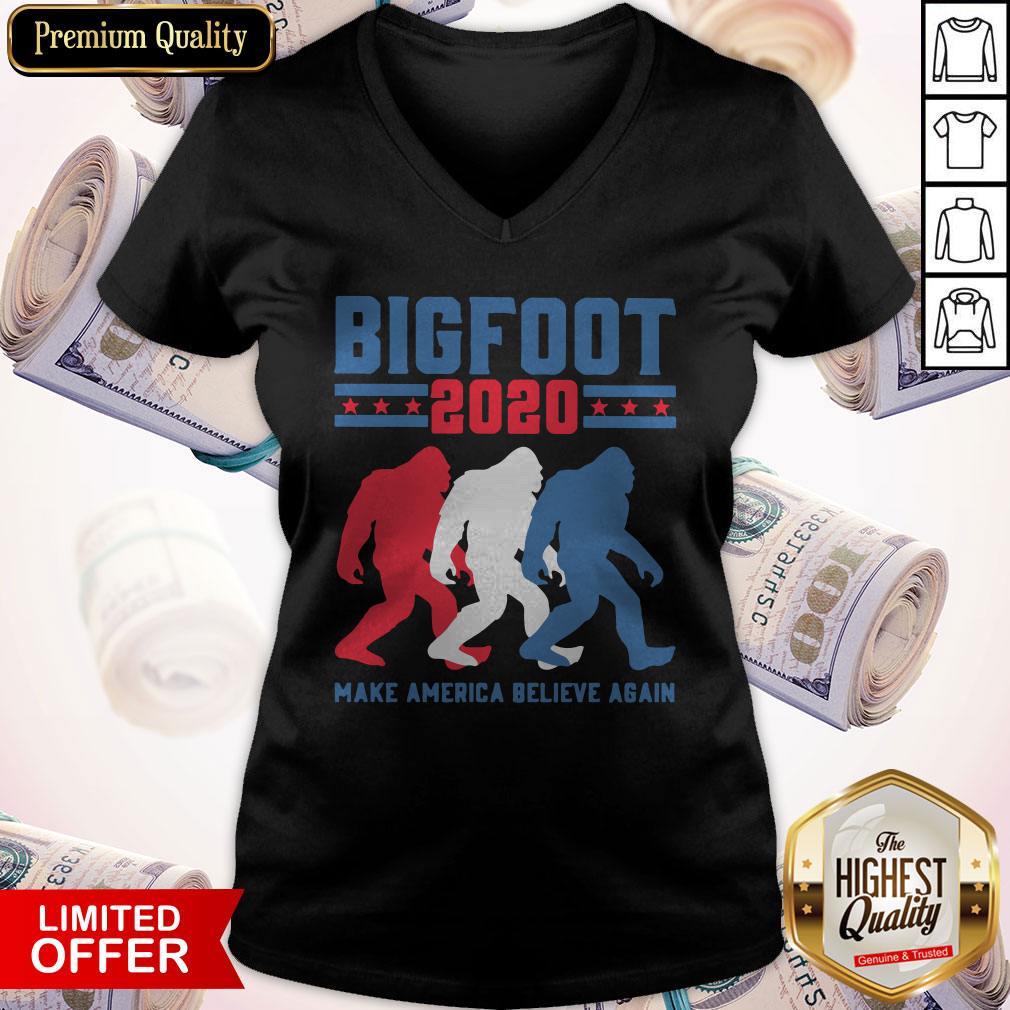 Premium Bigfoot 2020 Make America Believe Again Shirt - Image 3