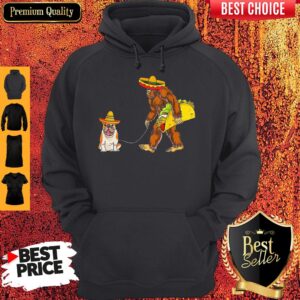 Alternative view of Premium Bigfoot Sasquatch Walking Pitbull Dog Shirt