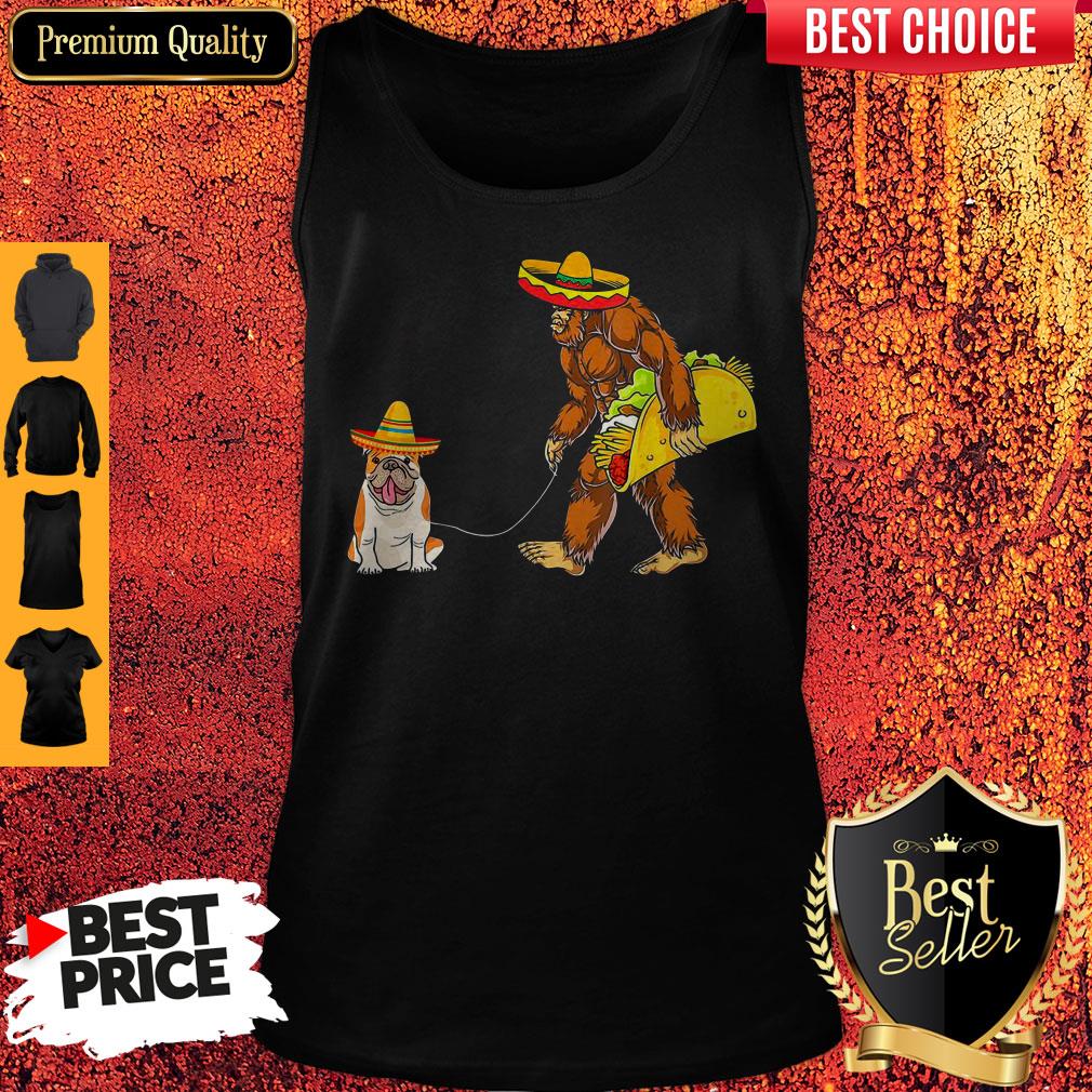 Premium Bigfoot Sasquatch Walking Pitbull Dog Shirt - Image 4