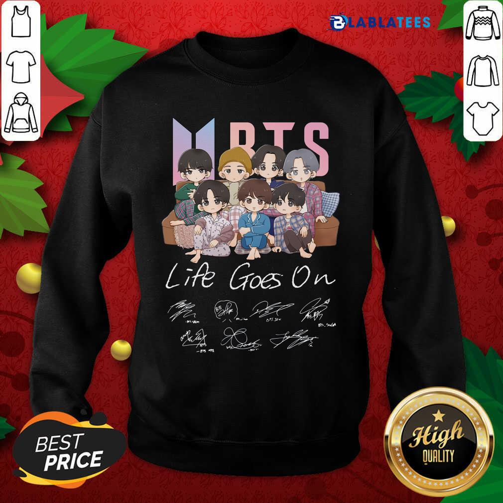 Premium BTS Life Goes On Signatures Shirt - Image 5