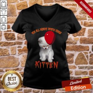 Alternative view of Premium Cat Pennywise It We All Meow Down Here Kitten Shirt