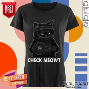 Alternative view of Premium Check Meowt Black Cat Shirt