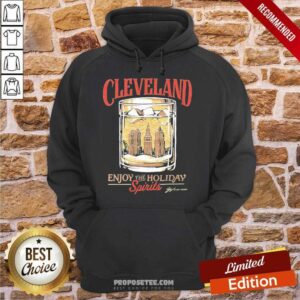 Alternative view of Premium Cleveland Whiskey Enjoy The Holiday Spirits Shirt