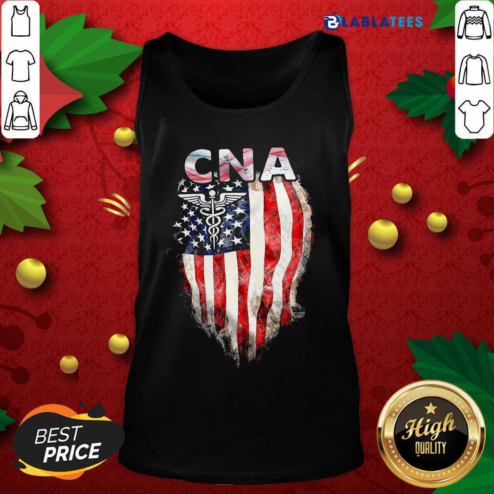 Premium Cna Gift American Flag Shirt - Image 4