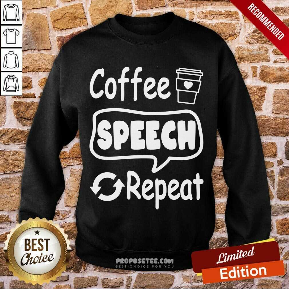 Premium Coffee Speech Repeat Shirt - Image 5