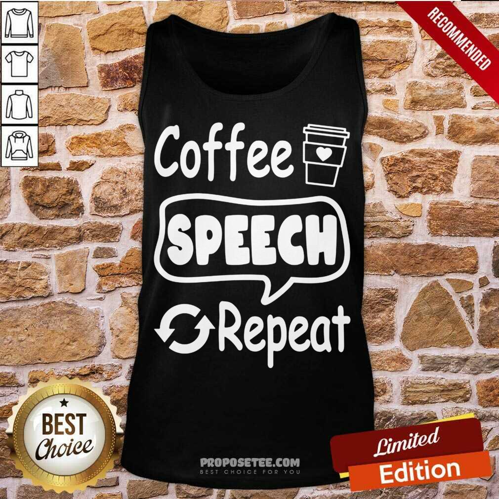 Premium Coffee Speech Repeat Shirt - Image 4