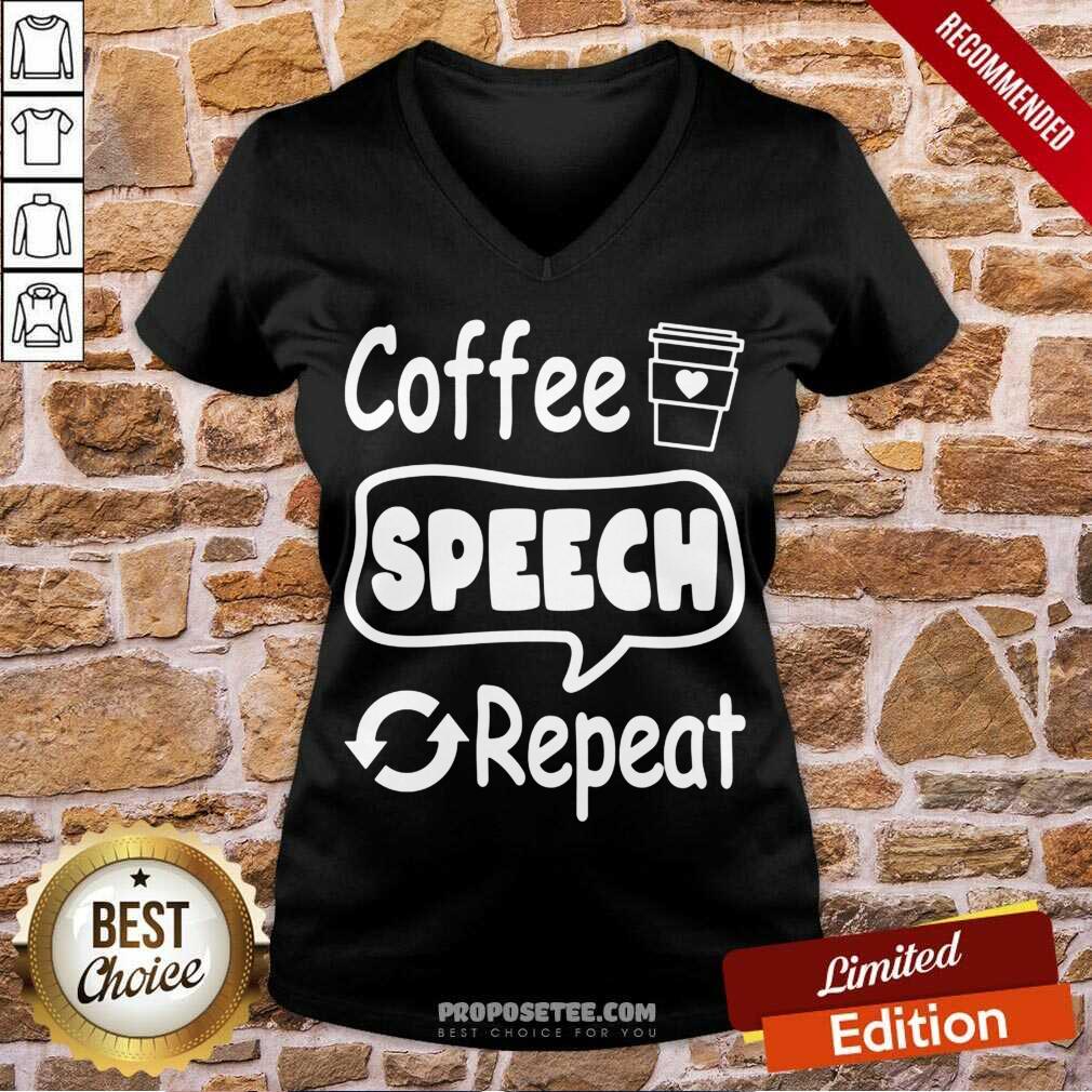Premium Coffee Speech Repeat Shirt - Image 3