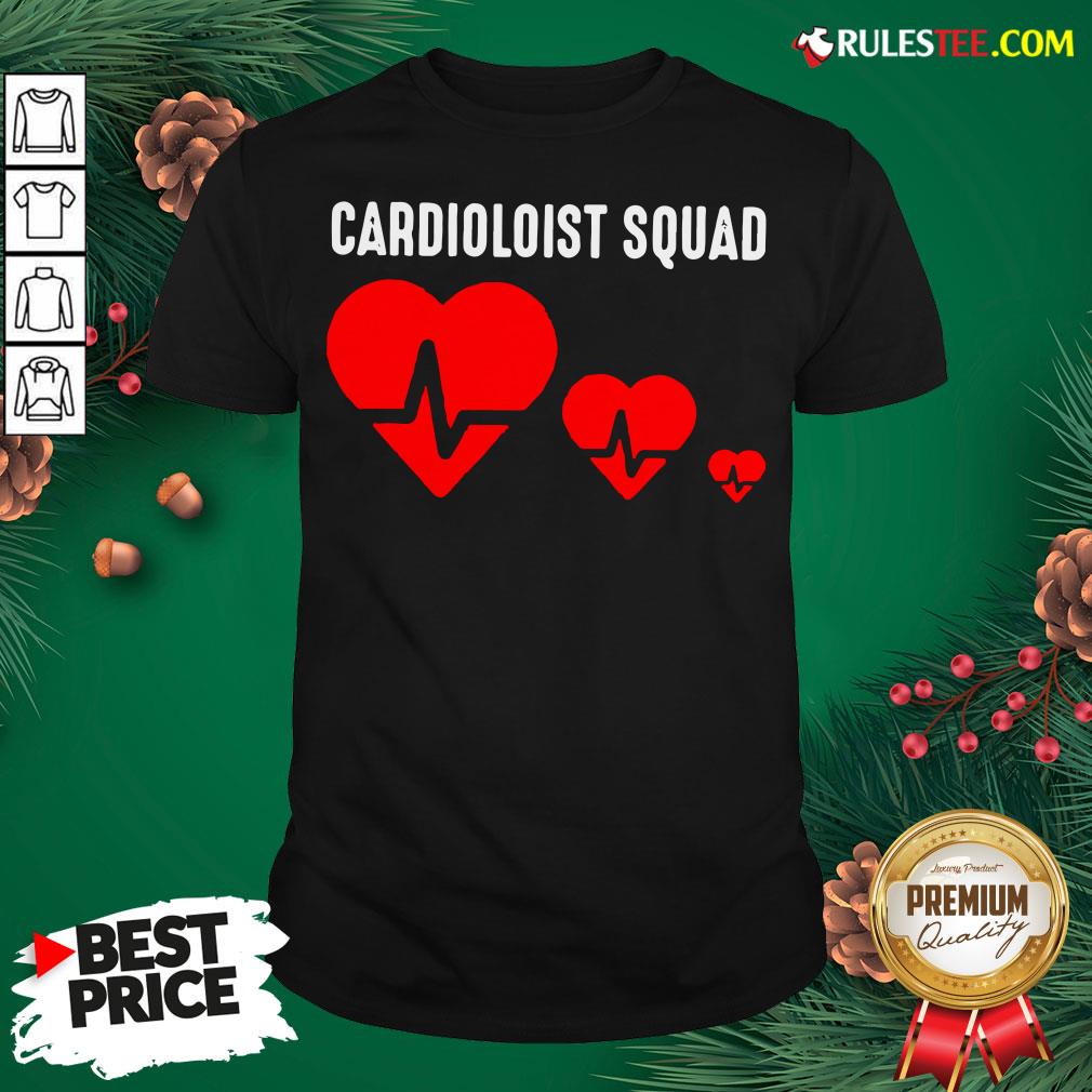 Premium Cool Cardiology Squad Funny Medical Heart Doctor Team Gift T-Shirt