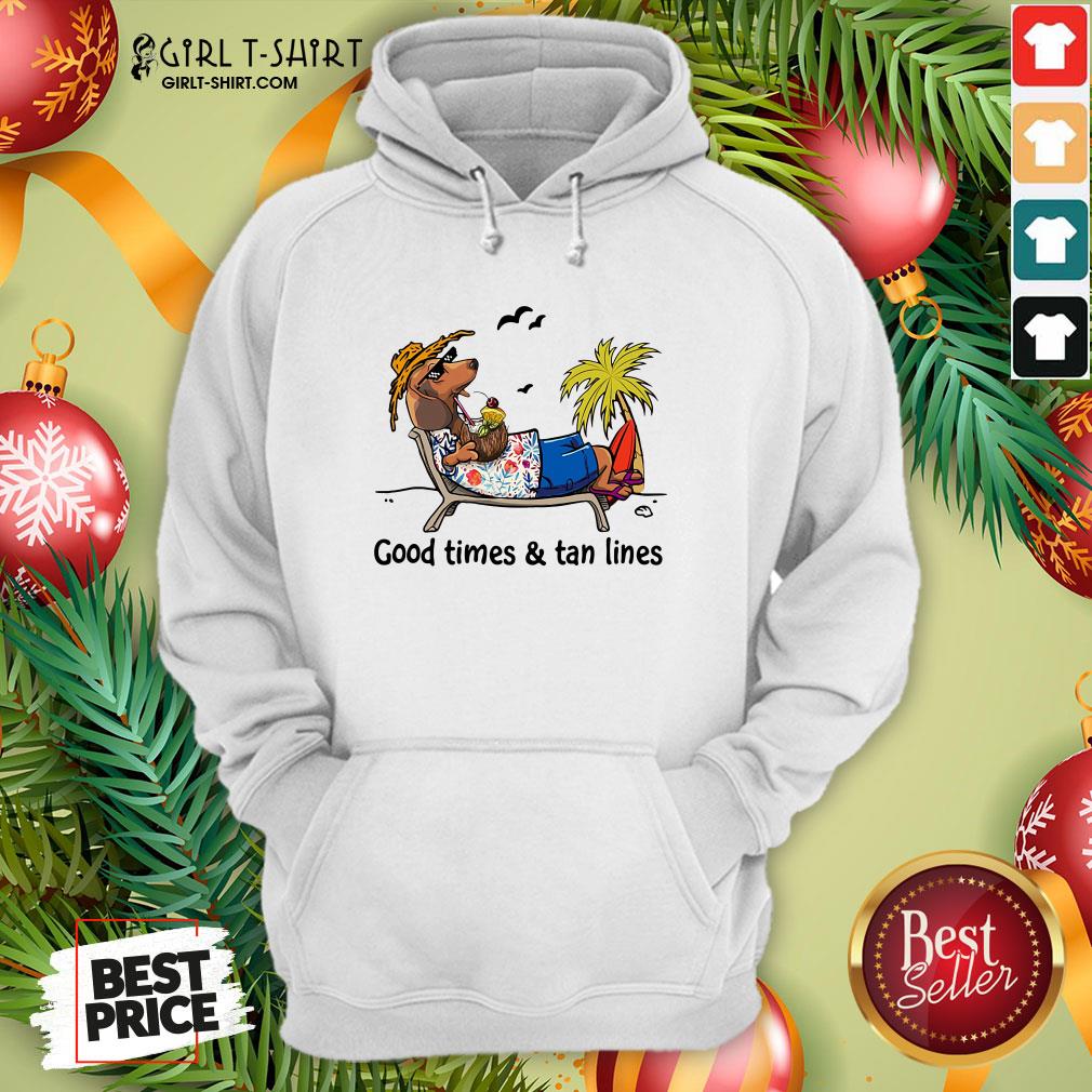 Premium Dachshund Beach Good Times And Tan Lines Shirt - Image 2