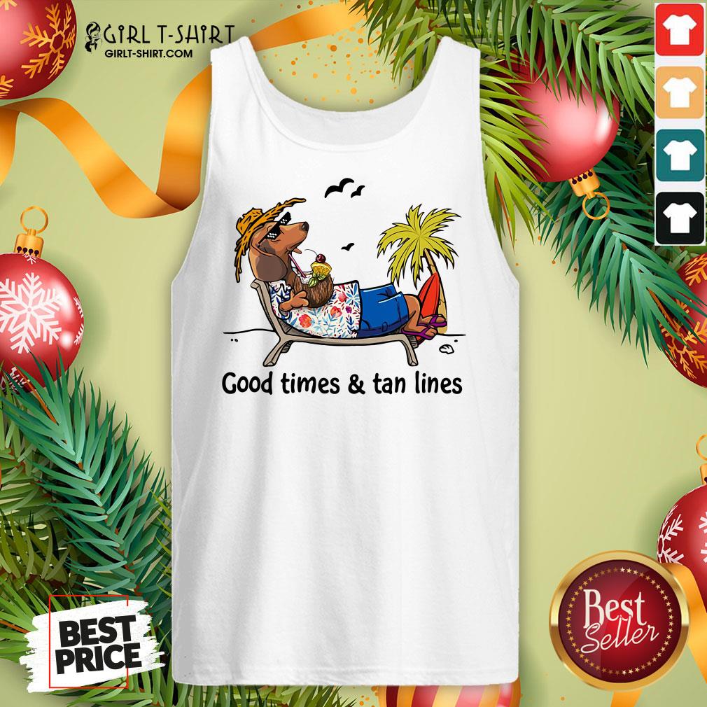 Premium Dachshund Beach Good Times And Tan Lines Shirt - Image 4